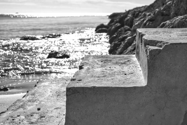 Sunny Day Beach Winter Santa Pola Alicante — Stock Photo, Image