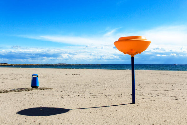 Beach in the morning in Santa Pola, a small fishing village in southern Spain
