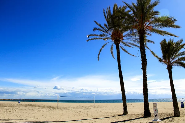 Playa Por Mañana Santa Pola Pequeño Pueblo Pescadores Sur España —  Fotos de Stock