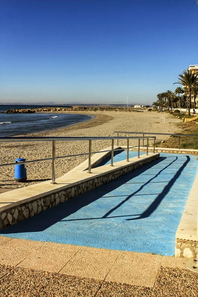 Playa Con Acceso Para Minusválidos Sur España Santa Pola Alicante —  Fotos de Stock