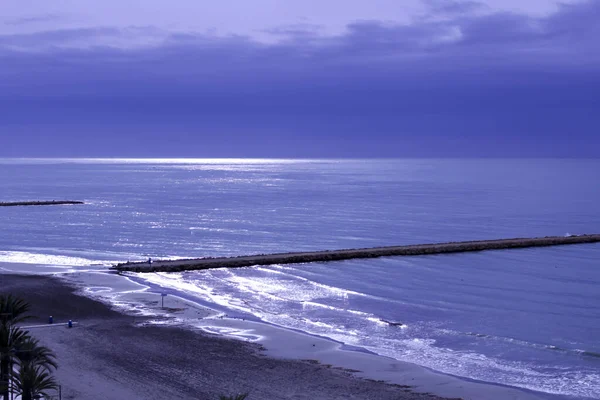 Утро Осень Заливе Санта Пола Аликанте Испания — стоковое фото