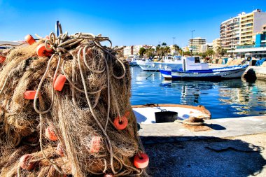 Santa Pola limanındaki balıkçılık ağları, Alicante