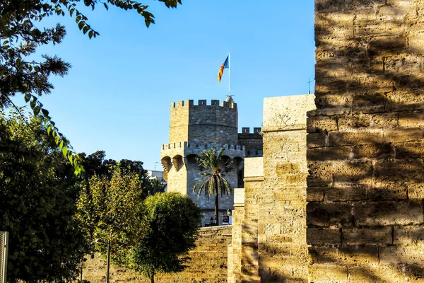 Fästning Och Torn Valencia Spanien — Stockfoto