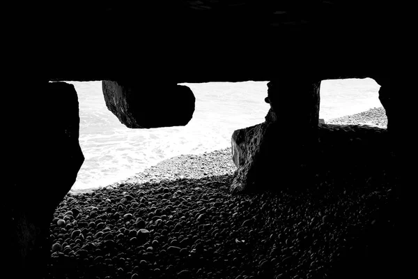 Interior Bunker Guerra Civil Espanhola Praia Cap Negret Altea Alicante — Fotografia de Stock