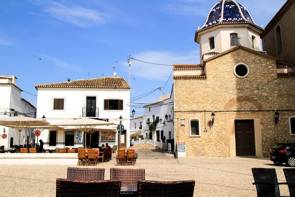 Altea Alicante Espanha Junho 2021 Virgem Igreja Consol Praça Altea — Fotografia de Stock