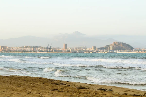 Vistas Costa Alicante Desde Playa Urbanova Verano —  Fotos de Stock
