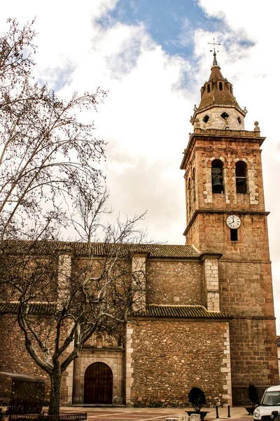 Casas Ibanez Deki San Juan Bautista Kilisesi Castilla Mancha Spanya — Stok fotoğraf