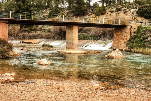 Cabriel River Své Cestě Přes Casas Del Rio Village Albacete — Stock fotografie