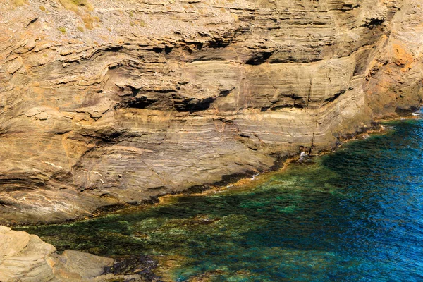 Piękna Zatoka Cala Del Barco Atamaria Prowincja Cartagena Hiszpania Słoneczny — Zdjęcie stockowe