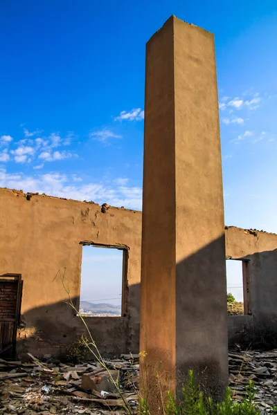 Pozůstatky Opuštěných Budov Dolech Vesnice Union Provincii Cartagena Murcia Španělsko — Stock fotografie