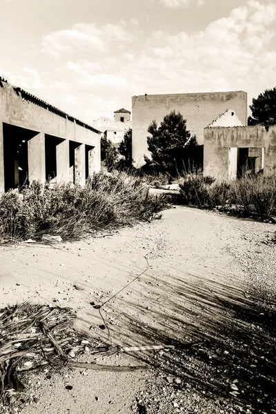 Restos Edifícios Abandonados Das Minas Aldeia Union Província Cartagena Comunidade — Fotografia de Stock