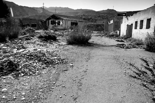 Restes Bâtiments Abandonnés Des Mines Village Union Dans Province Carthagène — Photo