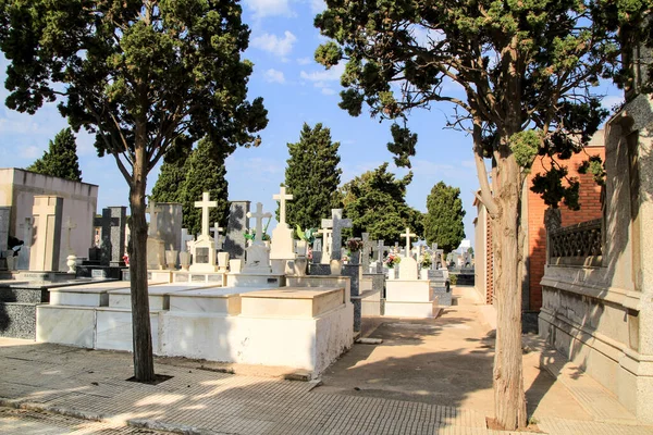 Vecchio Solitario Cimitero Nel Villaggio Union Provincia Cartagena Comunità Murcia — Foto Stock