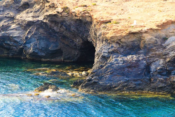 Bela Vista Costa Cabo Palos Com Seus Penhascos Enseadas Amanhecer — Fotografia de Stock