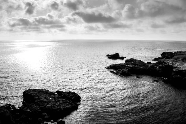 Hermosa Vista Costa Cabo Palos Con Sus Acantilados Calas Amanecer — Foto de Stock