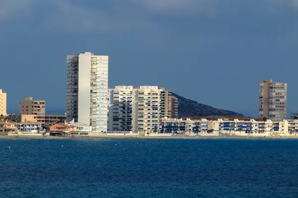 Cabo Palos Deniz Fenerinden Manga Kıyılarının Manzarası Murcia Spanya — Stok fotoğraf