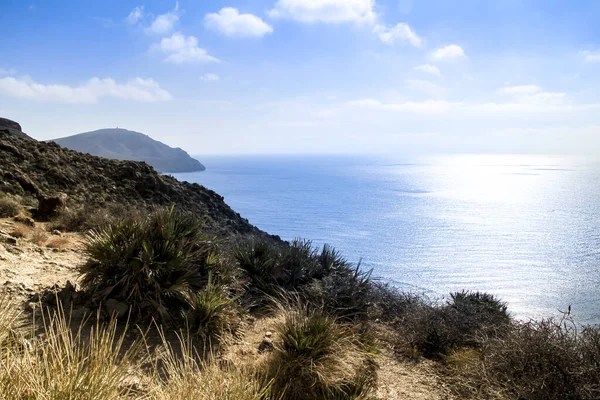 Prachtige Zeegezicht Isleta Del Moro Dorp Natuurpark Cabo Gata Nijar — Stockfoto