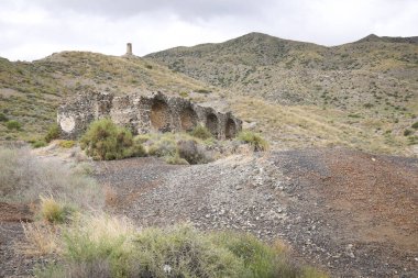 Villaricos kasabası, Endülüs, İspanya 'daki İcat Dökümhanesi' ndeki viyadük kalıntıları