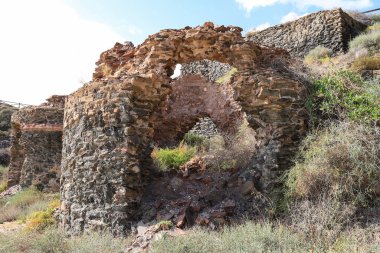 Cuevas de Almanzora, Almerya, İspanya 'daki Villaricos kasabasındaki The Shell Cove' daki dökümhane kalıntıları.