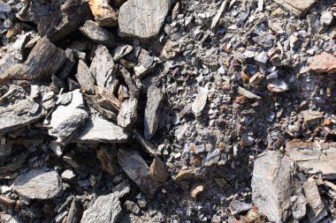 Cuevas de Almanzora, Almerya, İspanya 'daki Villaricos kasabasının kayalıklarında mineraller ve kayalıklar