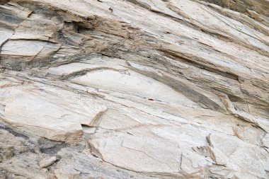 Cuevas de Almanzora, Almerya, İspanya 'daki Villaricos kasabasının kayalıklarında mineraller ve kayalıklar