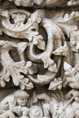 Valencia, İspanya 23 Şubat 2025 Valencia 'daki Lonja de La Seda binasının mimari detayları.