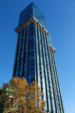 Madrid City, İspanya 'daki Colossal ve modern Colon Kuleleri