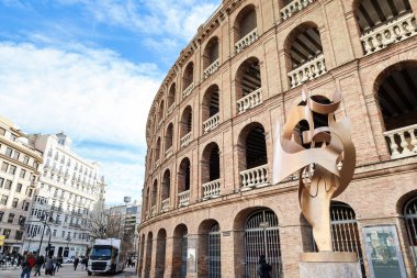 Valencia, İspanya, Manuel Granero 'nun Valencia Bulvarı' ndaki ünlü boğa güreşçisi anıtı.