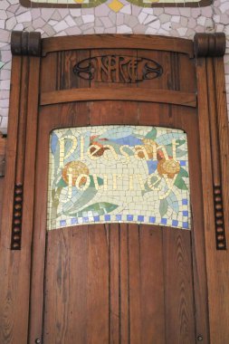 Valencia, İspanya... 8 Ocak 2026 'da Valencia' nın merkezinde modern tarzda Norte Tren İstasyonu 'nun güzel mozaikleri.