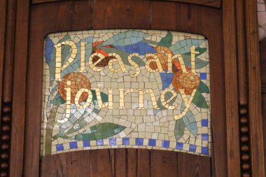 Valencia, İspanya... 8 Ocak 2026 'da Valencia' nın merkezinde modern tarzda Norte Tren İstasyonu 'nun güzel mozaikleri.