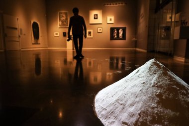 Valencia, Spain- January 8, 2026: Exhibition at The Institut Valencia d'Art Modern building in Valencia city