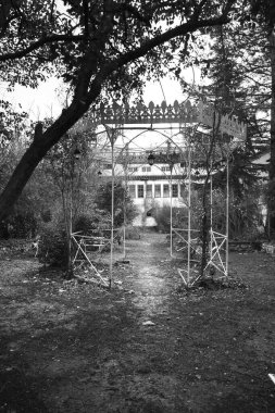 İspanya 'da terk edilmiş bir bahçede demir tapınak yapmış.