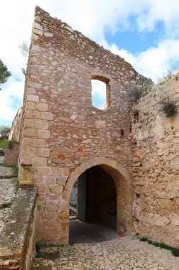 Puerta de Santa Maria kapısı Xativa Kalesi, Valencia, İspanya