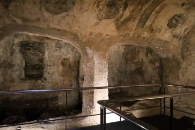 Elche, Alicante, Spain-March 13, 2026: Arab baths located underground The Clarisas convent at the moment a Cultural Center in Elche city