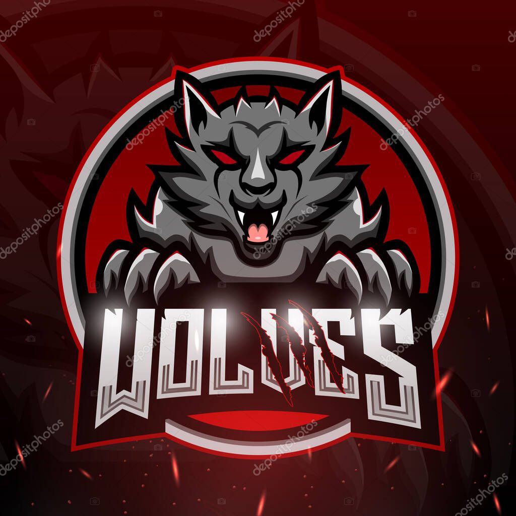 Wolves mascot sport logo design