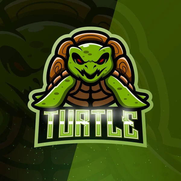 Дизайн Логотипа Turtle Талисмана Esport Стоковая Иллюстрация