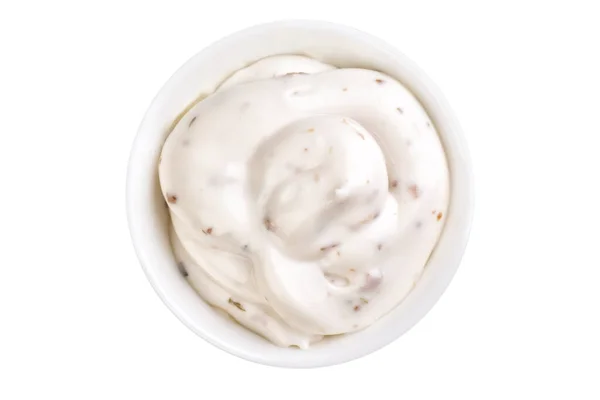 Sour Cream Sauce Isolated White Background — Stock Photo, Image