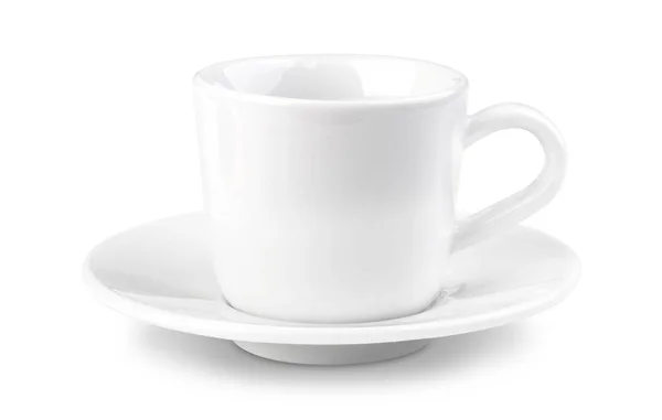 Μικρό Άδειο Φλιτζάνι Καφέ Απομονωμένο Λευκό Φόντο Πρόσθια Όψη — Φωτογραφία Αρχείου