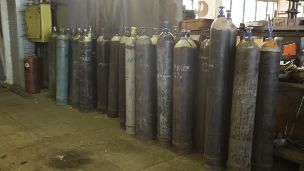Réservoirs de stockage d'acétylène et d'acier au gaz — Video