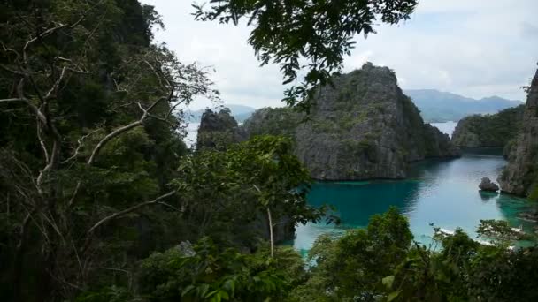 Splendida laguna nelle isole, Filippine — Video Stock