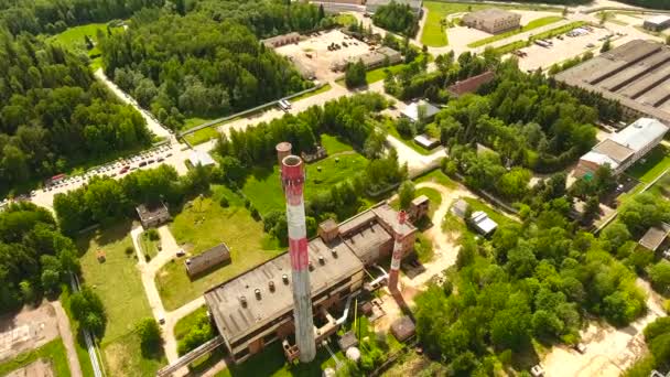 Värmekraftverk. Flygfoto — Stockvideo