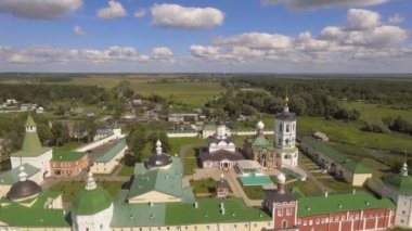 Ortodoks Hıristiyan manastır. Havadan görünümü