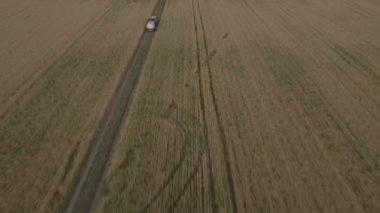 Offroad araba buğday alanı