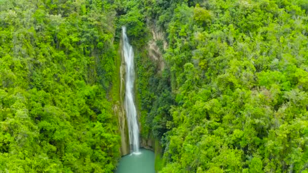 Vackra tropiska vattenfall Filippinerna, Cebu — Stockvideo