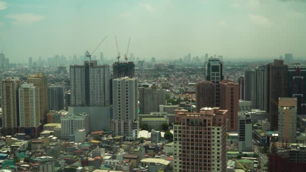 Manila, stolica Filipin, widok z lotu ptaka. — Wideo stockowe