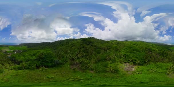 Montagne con foresta pluviale. Filippine, Mindanao. Vista a 360 gradi. — Video Stock