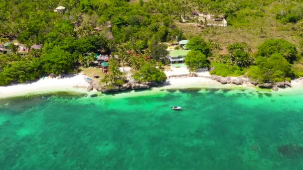 ビーチと青い海と海岸。フィリピンのアンダ・ボホール. — ストック動画