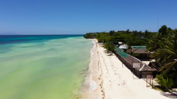 Pantai yang indah dan laut pirus. Anda Bohol, Filipina. — Stok Video