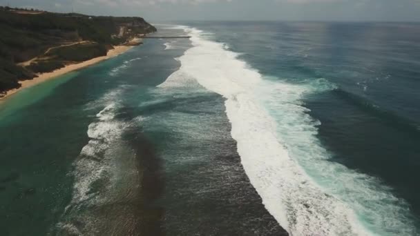 Vista aerea bellissima spiaggia. Bali,Indonesia. — Video Stock