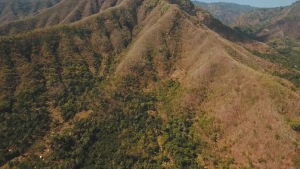 Pohled na krajinu horského lesa. Bali — Stock video